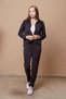 Women's Stylish Lightweight Lycra Modal Fabric Collar Long Sleeve Side Slit Shirt(Jument for Pants 49