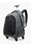 Logo Print Trolley Backpack with Retractable Handle - 48x34x23 cm - 2