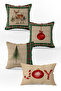 4-Piece New Year's Themed Velvet Throw Pillow Cover 43X43 cm - Decorative Pillowcase - 2
