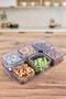 7 Piece Midi Mix Acrylic Breakfast Presentation Set with Covered Tray F-602