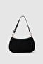 Farme Suede Baguette Bag Black