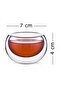 Double Wall Sauce Bottle 35 Ml 6 Pieces| 6-Piece Borosilicate Glass Sauce Cookie Mini Bowl Set - 3