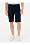 Navy Blue Slim Fit Jean Bermuda Shorts 50269605-Vr033 - 2