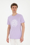 Men's Regular Fit Crew Neck Lilac T-Shirt 50282009-Vr034