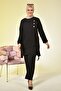 Women's Hijab Top and Bottom Set Double Pants Tunic