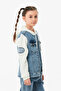 Embroidered Hooded Girl's Denim Jacket - 8