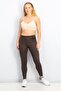 Women Pull On Leggings, Brown - 4