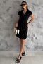 Women's Polo Neck Modal Fabric Short Sleeve Comfortable Fit Dress - 4