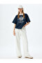 Polo Neck T-Shirt College Printed Short Sleeve - 2