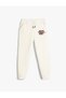 Jogger Sweatpants with Tie Waist Print Detail