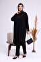 Large Size Shirt Long Women's Sequined Bat Sleeve Tunic Black - 3