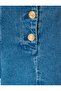 High Waist Wide Leg Jeans Button Detailed Culotte Jeans - 6