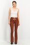 Women Regular Fit Textured Pants, Brown - 2