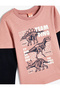 Dinosaur T-Shirt Long Sleeve Crew Neck Cotton - 3