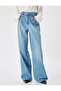 Loose Leg Jeans Regular Waist Buttoned Cotton - Loose Straight Fit Jean - 3