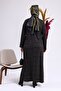 Large Size Clothing Leopard Patterned Hijab Dress Mother Khaki - 6