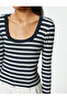Long Sleeve T-Shirt Camisole U-Neck Slim Fit - 5
