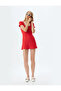 Mini Square Neck Off Shoulder A-Line Dress