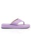 Linca Women's Slippers Flip Flops Lilac Leather - 2