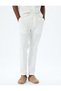 Chino Trousers with Pocket Detail, Lace-Up Waist, Cotton - 3