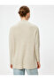 Oversize Knitwear Sweater Hip Length High Neck Long Sleeve Soft Textured - 4
