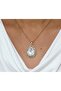 Earrings and Necklace Set with Stones, Color Golden Yellow
