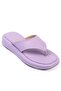 Linca Women's Slippers Flip Flops Lilac Leather - 3