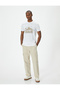 Slogan Print Cotton Crew Neck Slim Fit T-Shirt
