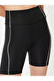Sports Biker Leggings Stitching Detail High Waist Slim Fit Interlock - 5