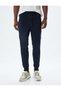 Sports Sweatpants Jogger Pants Drawstring Waist Seam Detail Pocketed Cotton Blend - 3