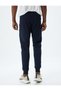 Sports Sweatpants Jogger Pants Drawstring Waist Seam Detail Pocketed Cotton Blend - 4