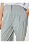 Pleat Detailed Crop Leg Pocket Fabric Trousers - 5