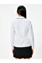 Long Sleeve Collar Color Contrast Detail Poplin Shirt - 4