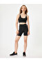 Sports Biker Leggings Stitching Detail High Waist Slim Fit Interlock - 2