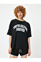 Oversize Sports T-Shirt Slogan Printed Crew Neck Short Sleeve - 3
