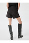 Double Breasted Black Women's Skirt 5Wak40004Pw - 4