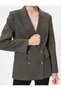 Blazer Jacket with Double Breasted Closure and Pocket Detail - 5