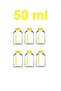 6-piece glass ginger shot detox bottle set, leak-proof yellow lid, multi-purpose jar 50ml - 2