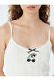 Strappy Crop Pajama Top with Cherry Print in Cotton - 5