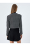 Tweed Crop Jacket Round Neck Pocket Detailed Buttoned - 4