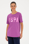 Women's Purple Basic Crew Neck T-Shirt 50280020 -Vr038