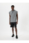 Geometric Printed Sports Shorts - Waist Lace-up and Pocket Detail - 2