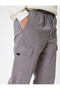 Jogger Pants Cargo Pocket Detailed Waist Lace up Cotton - 5