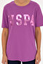 Women's Purple Basic Crew Neck T-Shirt 50280020 -Vr038 - 6