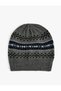 Knitted Beret Ethnic Patterned Multicolored