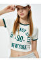 College Printed Crop T-Shirt - Crew Neck, Slim Fit - 2
