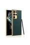 Galaxy S23 Ultra Compatible Leather Look Edges Electroplating Finish Zore Fission Case-Ko