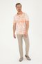 Men's Regular Fit Polo Neck Salmon T-Shirt 50281518-Vr047 - 4