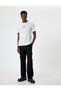 Slim Fit T-Shirt Slogan Printed Short Sleeve Crew Neck Cotton - 2