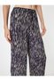 Viscose Trousers with Laced Waist, Straight Long Legs - 5